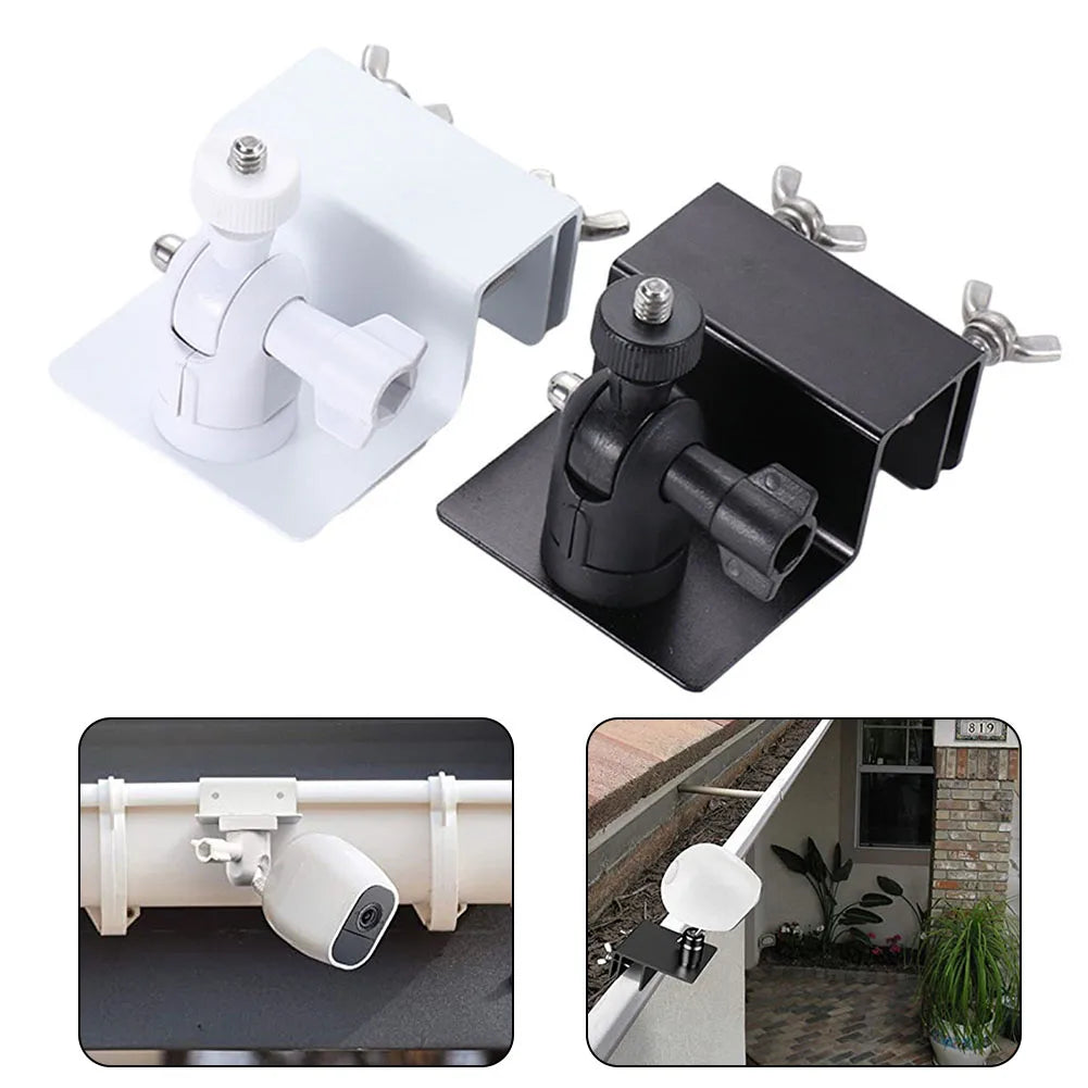 1 Pcs Roof Gutter Special Bracket Solar Panel Bracket Weatherproof Gutter Mount Bracket With Screw For Security Cameras Qme
