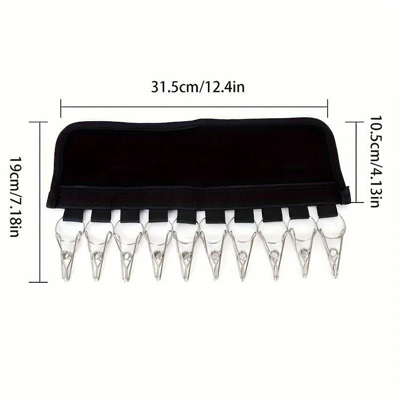 1 Multifunctional Velcro Clothes Clip Foldable Home Storage Rack Qme