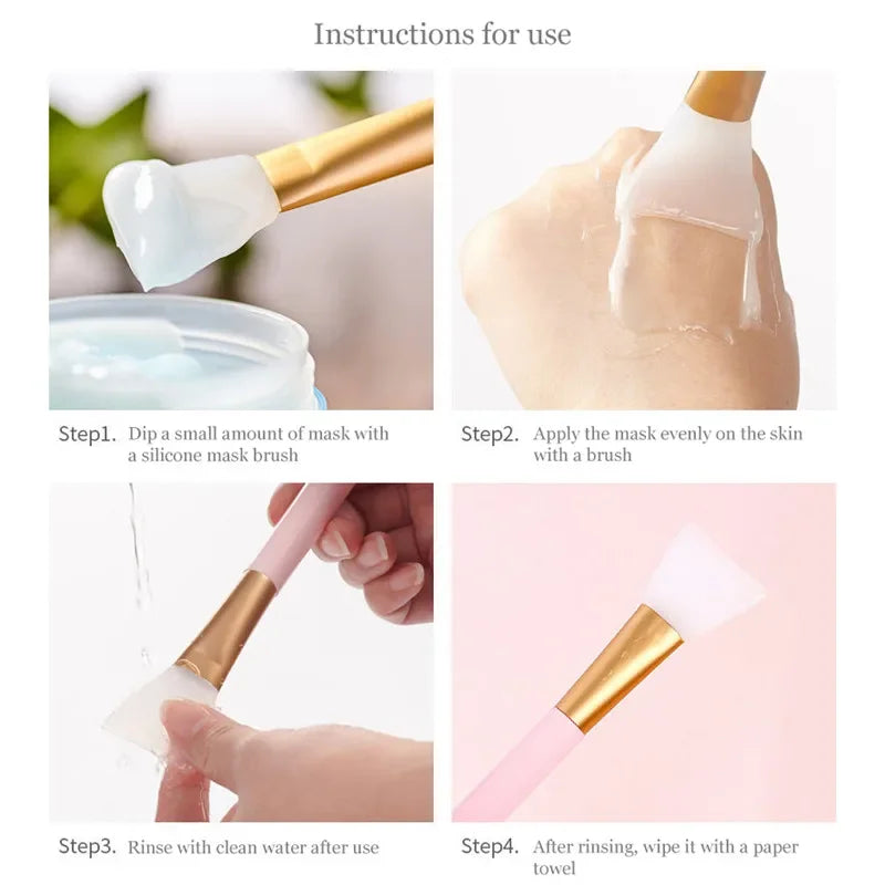 1/2/3/5-pack Silicone Facial Mask Brushes - Mild and Soft, Suitable for All Skin Types, Mud Film Brush DIY Adjusting Beauty Tool Qme
