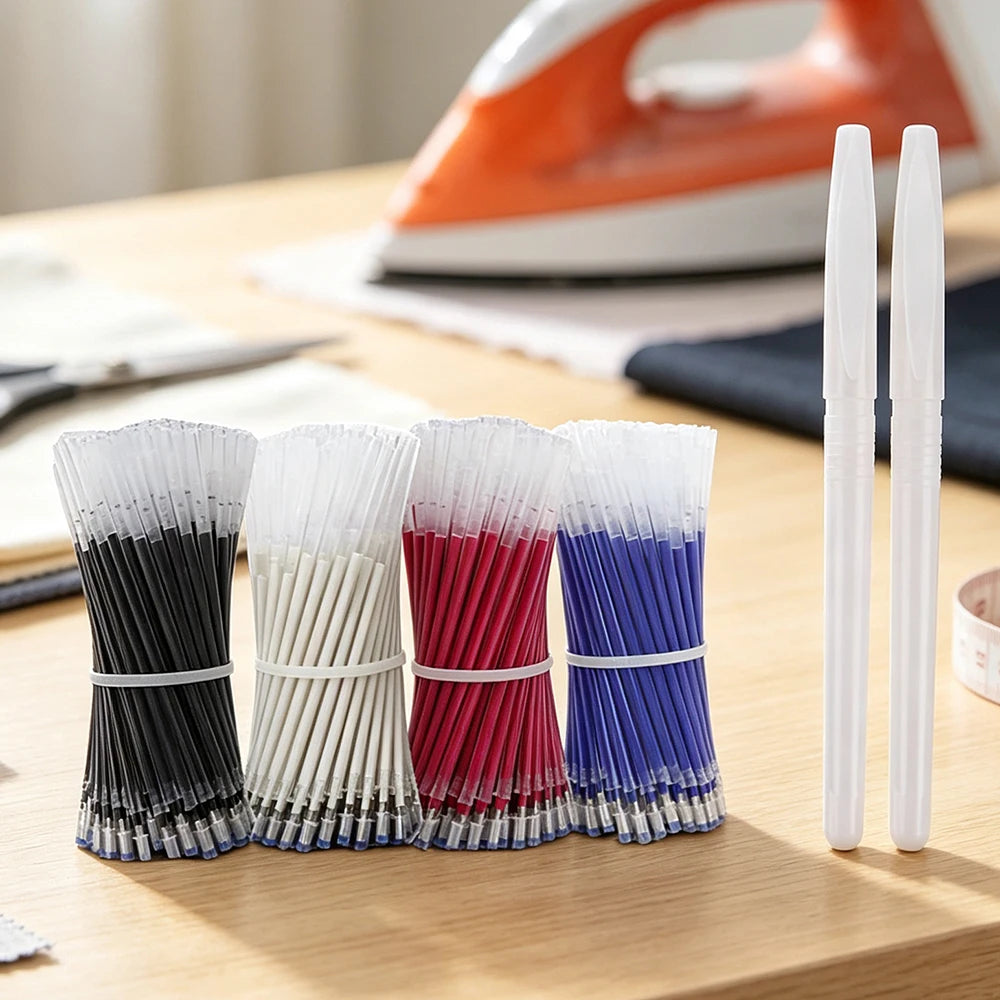 100/200/400 Pcs High Temperature Disappearing Heat Erasable Refill Set Fabric DIY Sewing Craft Clothing Marking Accessories Qme