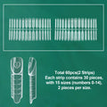 Nailpop Space French Dual Forms 15 Sizes 60 Transparen Reusable Nail Qme Space-60pcs OPP bag