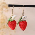 Cute 3D Mixed Fruit Pendant Earrings Vibrant Color Fashion Accessories for Women Vacation Wear Party Gift Qme A8