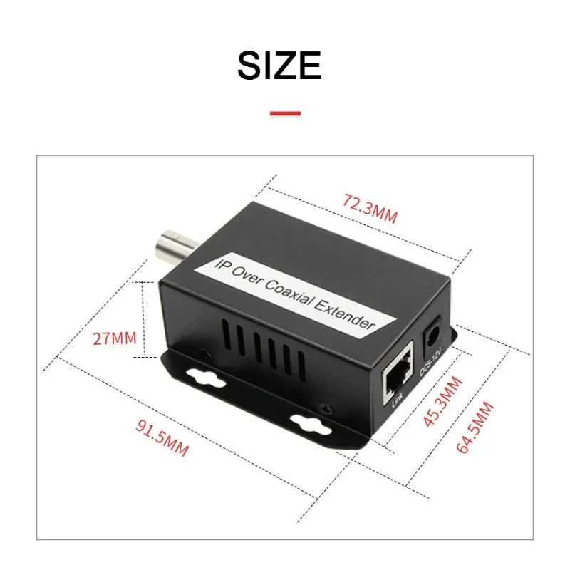 1PCS IP Network to Coaxial Camera Transmission Extension Cable 500m Elevator Surveillance Digital Transmitter Qme