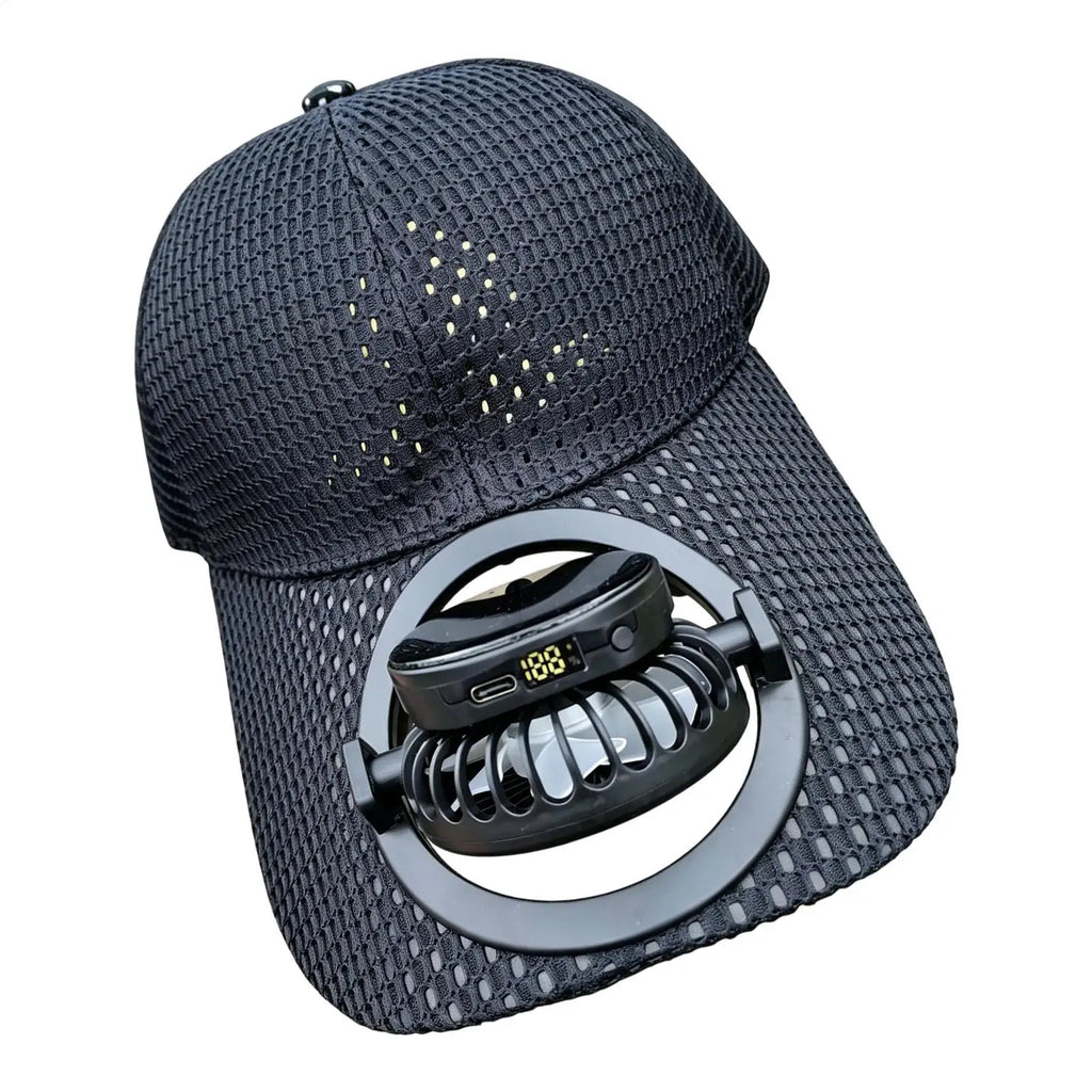 Solar Powered Fan Hat Men Women USB Charging Cooling UV Protection Solar Hat With Built-in Fan for Outdoor Summer Beach Picnic Qme