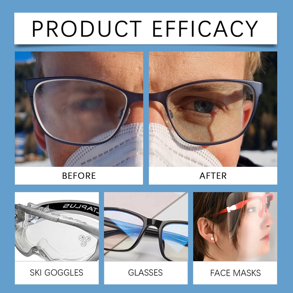 Glasses Lens Cleaner Spray Scratch Removal Portable Eyeglass Polish Oil Dirt Stain Cleaning Water Repellent Glass Polisher Spray Qme