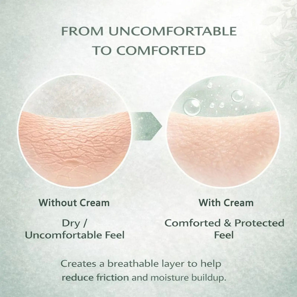 Skin Fold Soothing Cream Intertrigo Relief Helps Support Skin Comfort Moisture Friction Protection Fast-Drying Non-Greasy Smooth Qme
