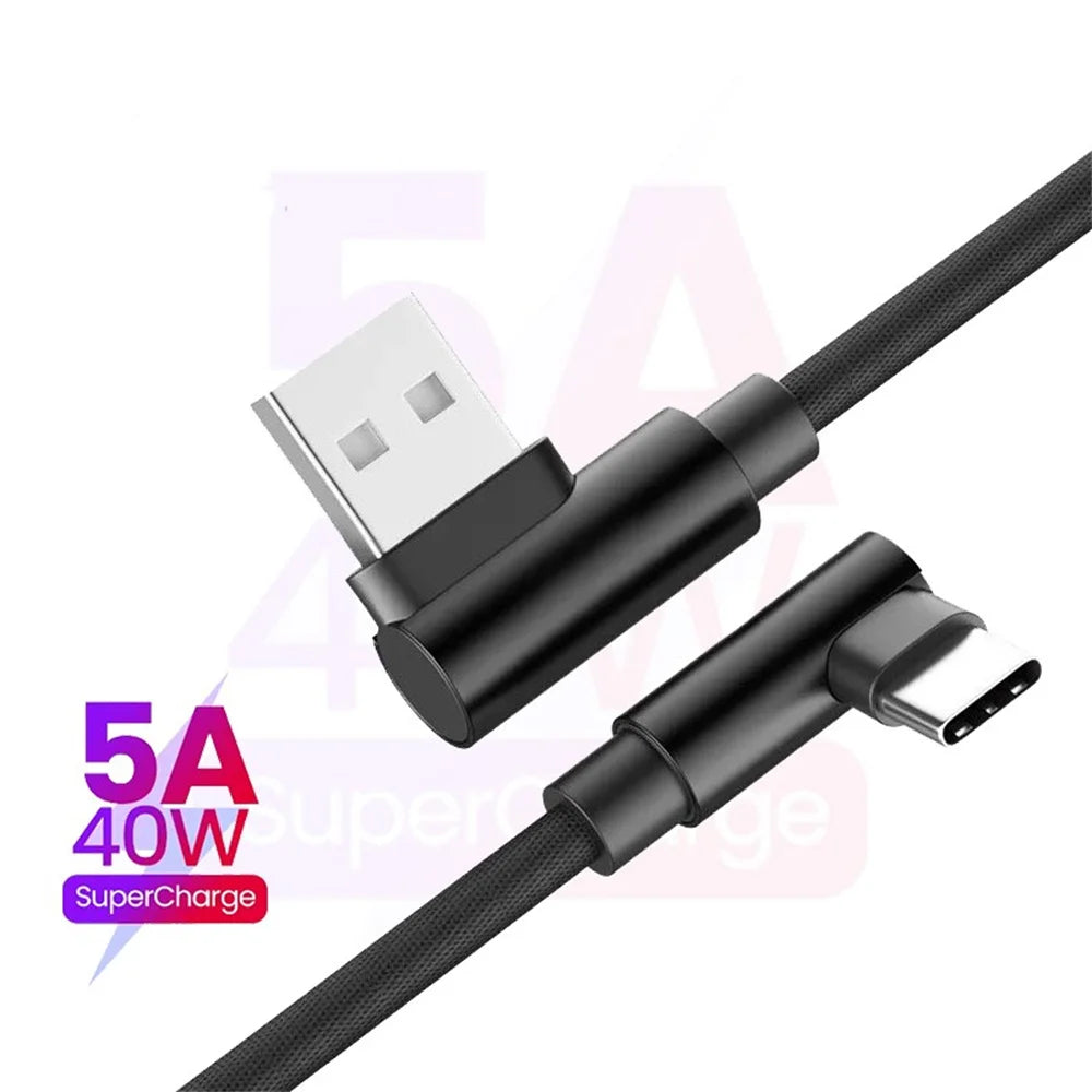 40W USB C Ports Fast Charge Cable Universal USB To Type C Data Cord 0.25M 1M 1.5M 2M PD Port Extension Nylon Braided Data Wire Qme