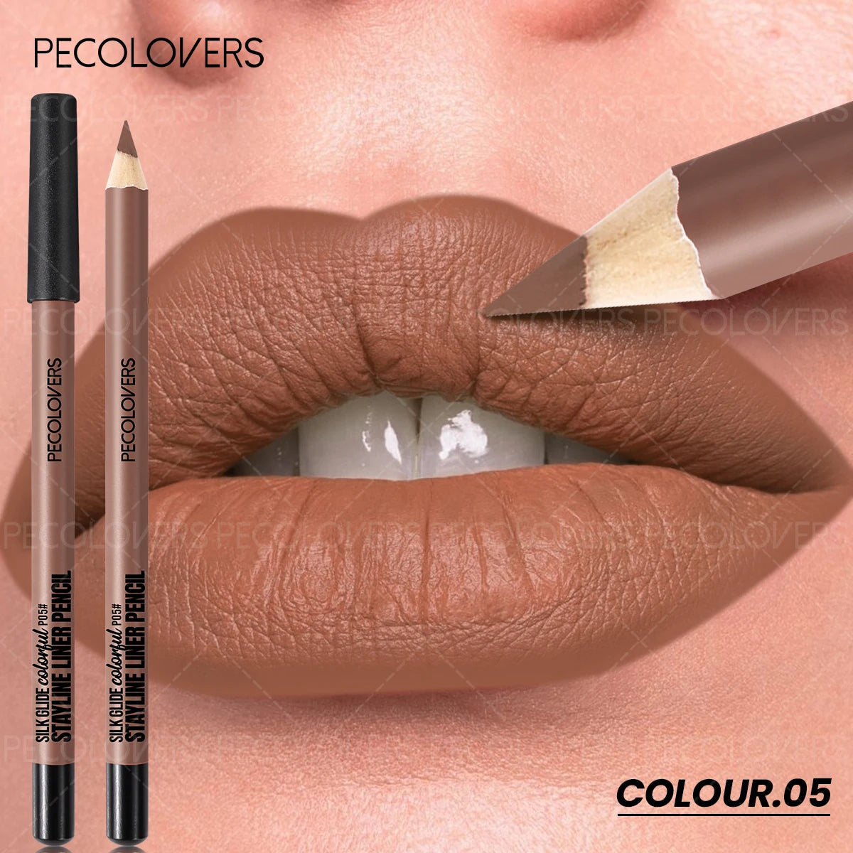 Matte Lip Liner Pencil Multiple Red Brown Tones Lipstick Pen Define Qme 05