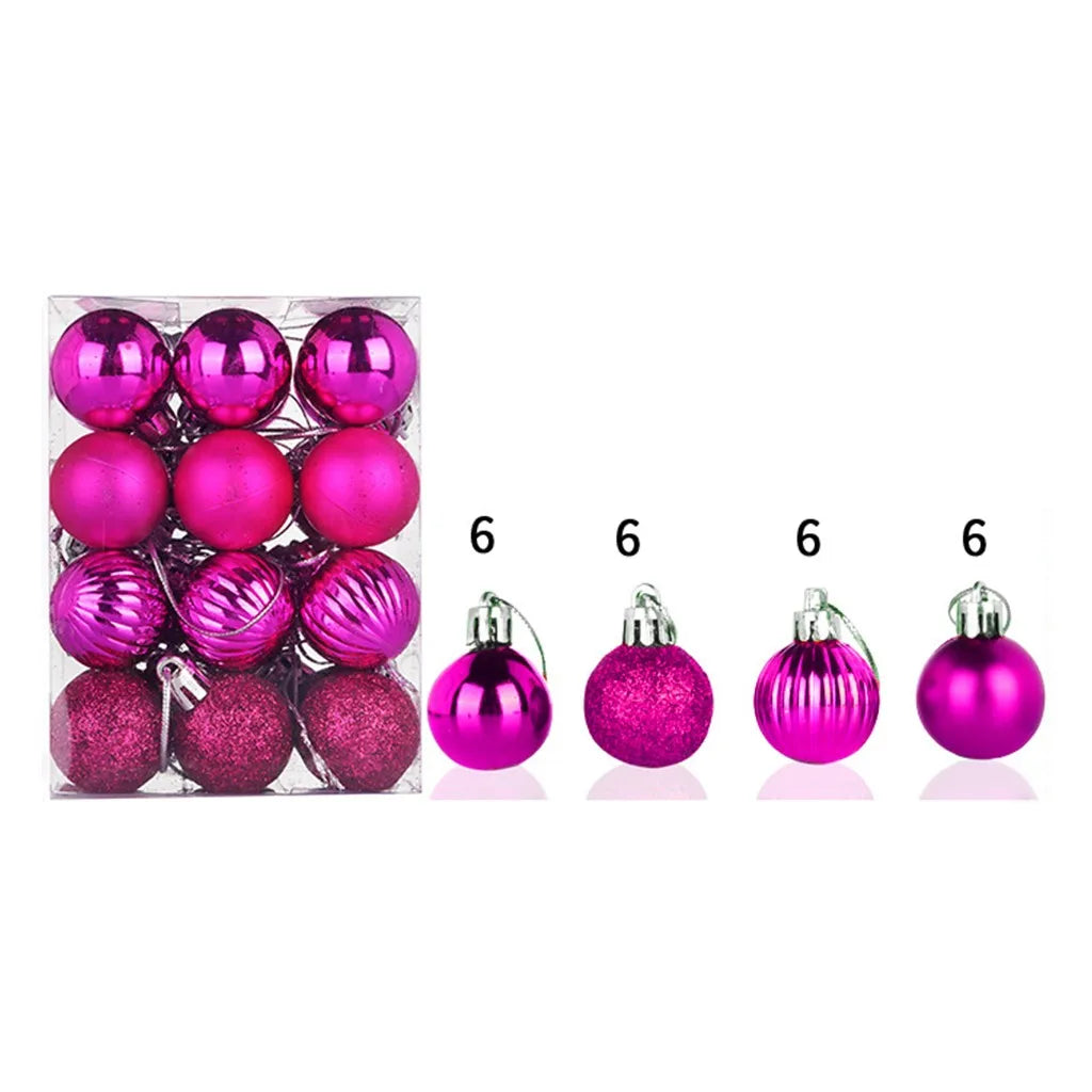 Christmas Xmas Tree Ball Bauble Hanging Home And Party Ornament Decor Tree Decoration Balls Party Hanging Pendant Navidad Qme Hot Pink