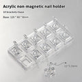 1 5 10Grid Non-magnetic Nail Display Stand Reusable Holder Sample Qme A3