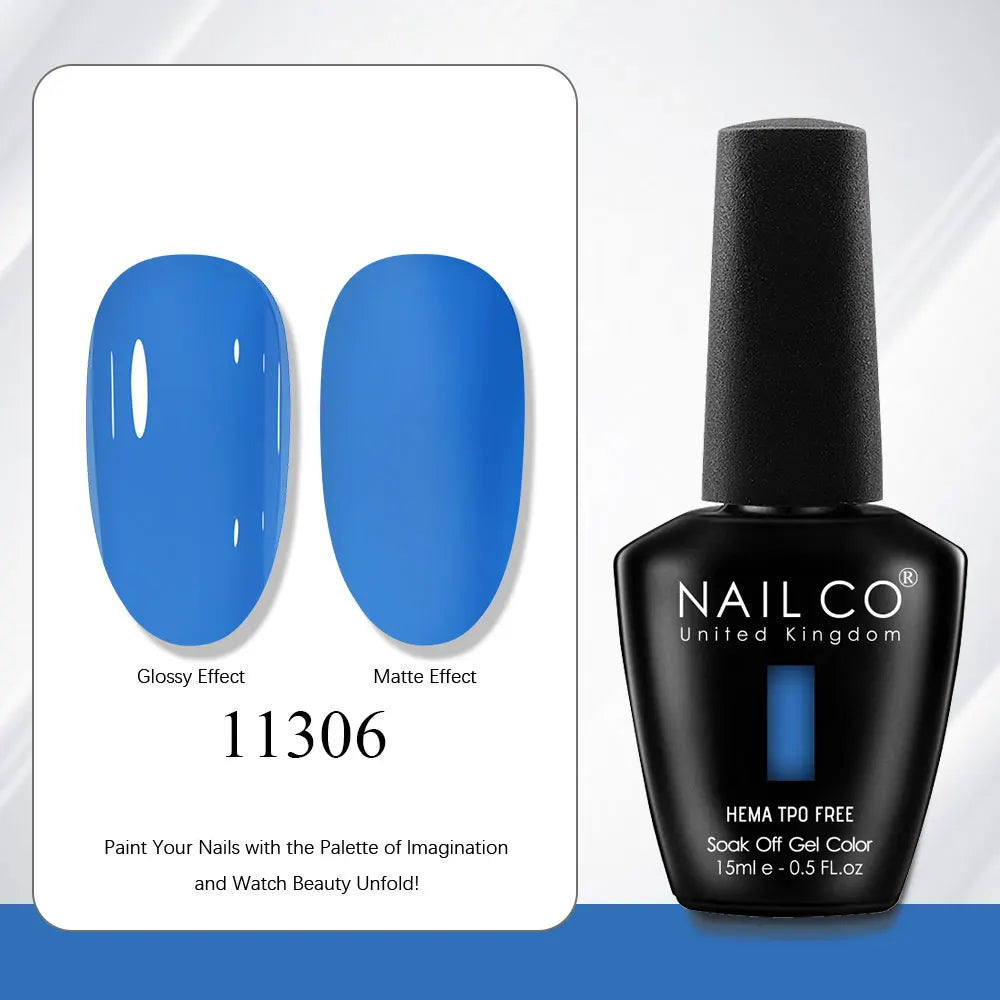 NAILCO Gel Nail Polish Nails Semi-permanent UV Varnish Glitter Glass