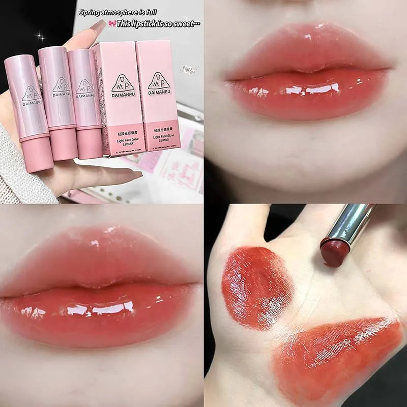 Hydrating Rose Brown Lipstick Waterproof Mirror Gloss Color Lip Balm Long-Lasting Wear Natural Shiny Finish Non-Drying Lip Care Qme 05