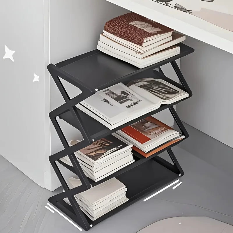 4Layer X-Type Multi Layered and Space Saving Shoe Rack,Solid Color Simple Home Assembly Shoe Rack,Suitable for Porch,Living Room Qme