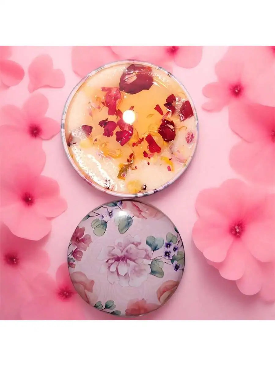 4 Cans Melt Wax Aromatherapy Homemade Soy Candle Cup Flower Candles Qme jasmine