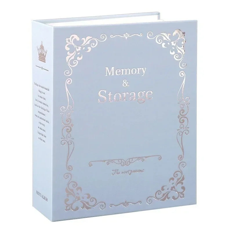 Commemorative Album 4D Printing Album Insert 6-inch 100 Plastic Children's Photo Hot Stamping Album Accessory Signature Book Qme Blue