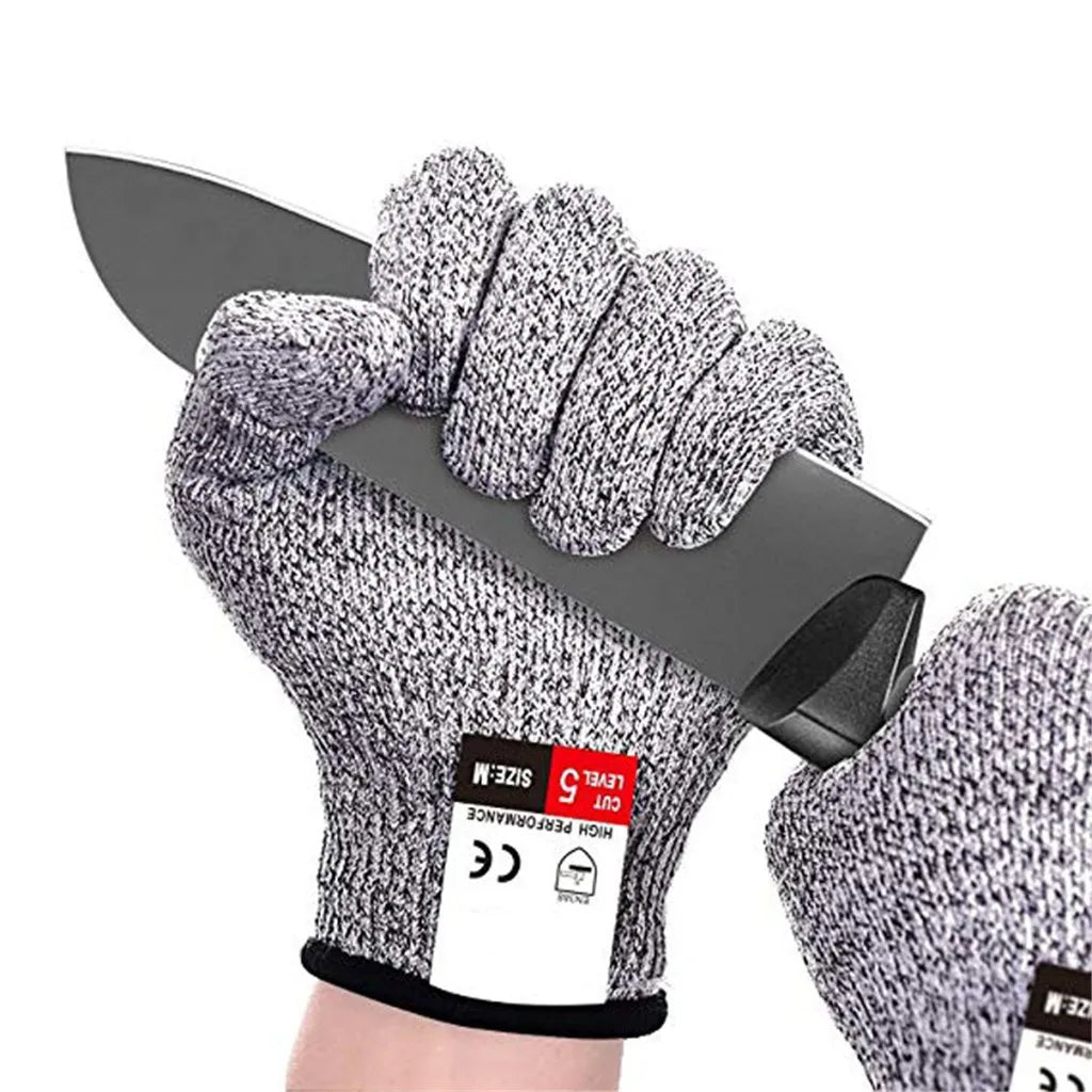 Level 5 Cut Proof Stab Resistant Wire Metal Glove Kitchen Fishing Cuts Gloves for Oyster Shucking Fish Gardening Safety Gloves Qme