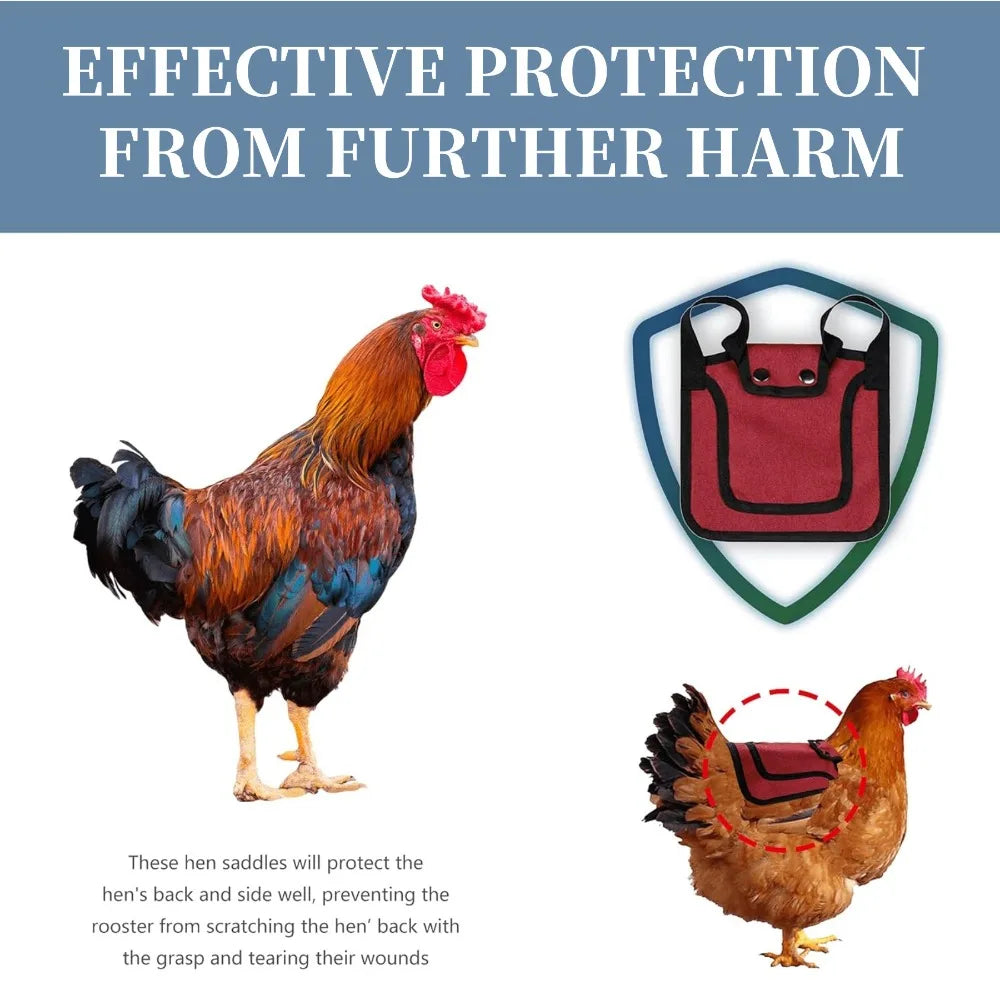 Adjustable Chicken Saddle Feather Waterproof Anti Injury Protection Tool Feather Back Jacket Hen Protective Apron Pet Supplies Qme