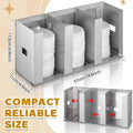 Cup Lid Holder Stainless Steel 3-Compartment Countertop Coffee Bar Qme CN Silver Three grids