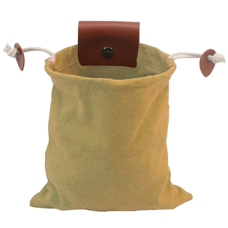 Outdoor Foraging Case Bag Leather Bushcraft Vegetable Harvest Garden Qme Khaki
