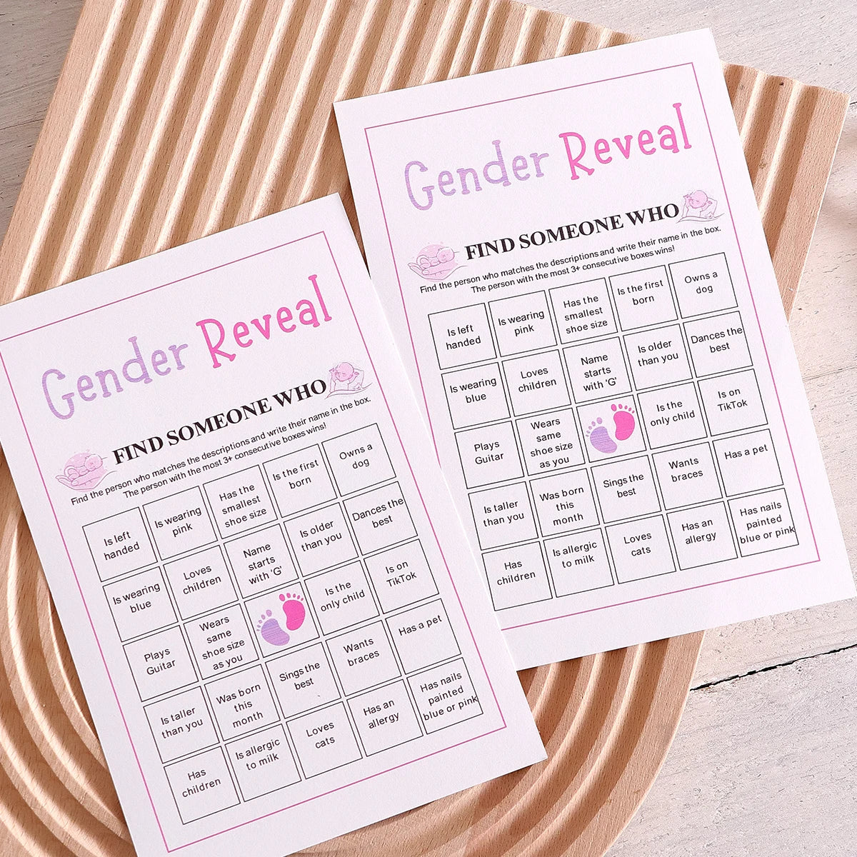 10Game Cardsset of Gender Reveal Games, Gender Reveal Bingo Cards, Gender Reveal Party Games and Activities, Party Activity Crea Qme