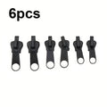 6Pcs Universal Zipper Repair Kit - Instant Zipper Fixed Replacement with Slider, Removable & Reusable Zipper Head, 3 Sizes Qme 6pcs