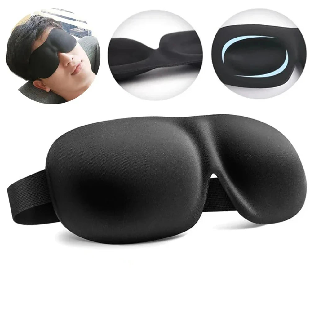3D Sleeping Eye Mask Shading Breathable Eye Cover Natural Sleeping Eye Mask Memory Foam Block Night Mask Blindfold for Sleep Qme
