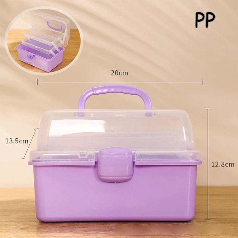 Children's Hair Accessories Storage Box Head Rope Hairpin Card Pen Sundries Stationery Box Cute Girl Jewelry Box Qme Purple