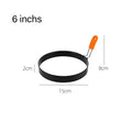 Stainless Steel Omelette Mold Professional Egg Ring Pancake Ring with Silicone Handle Oil Brush for Fried Eggs Omelets Muffins Qme 15cm