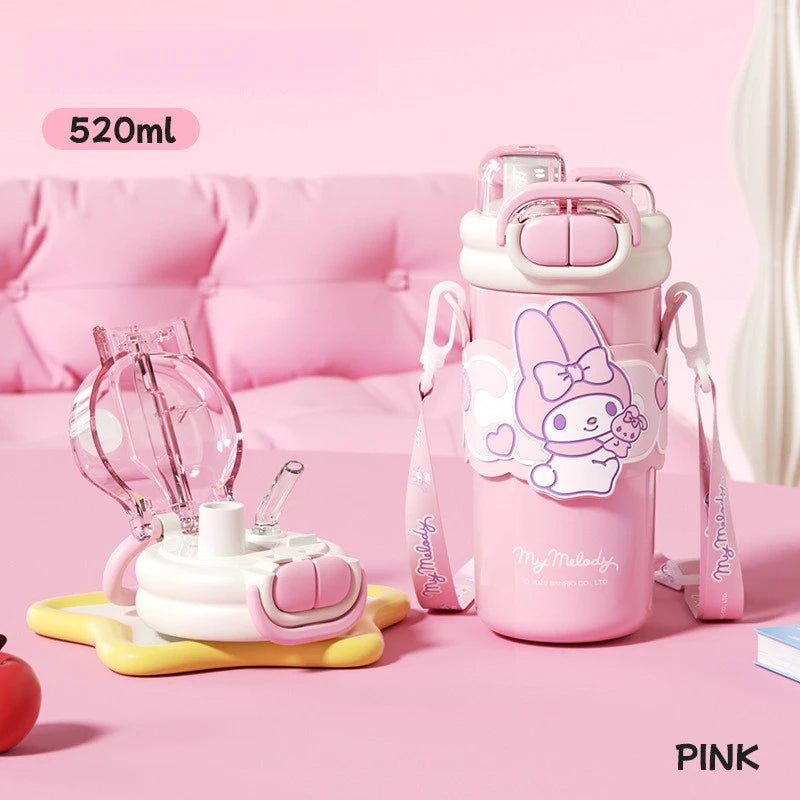 Kuromi Large-Capacity Insulated Cup Stylish New Model Insulated Straw Water Cup Student Water Bottle Qme 3