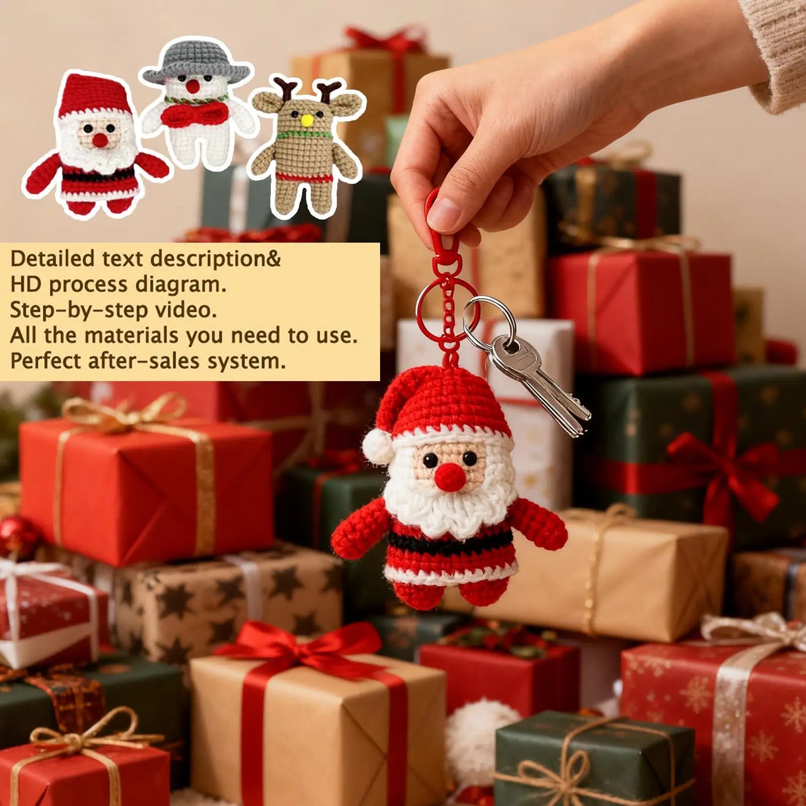 Christmas Crochet Kits Adults DIY Craft Doll Teens Enthusiasts Qme