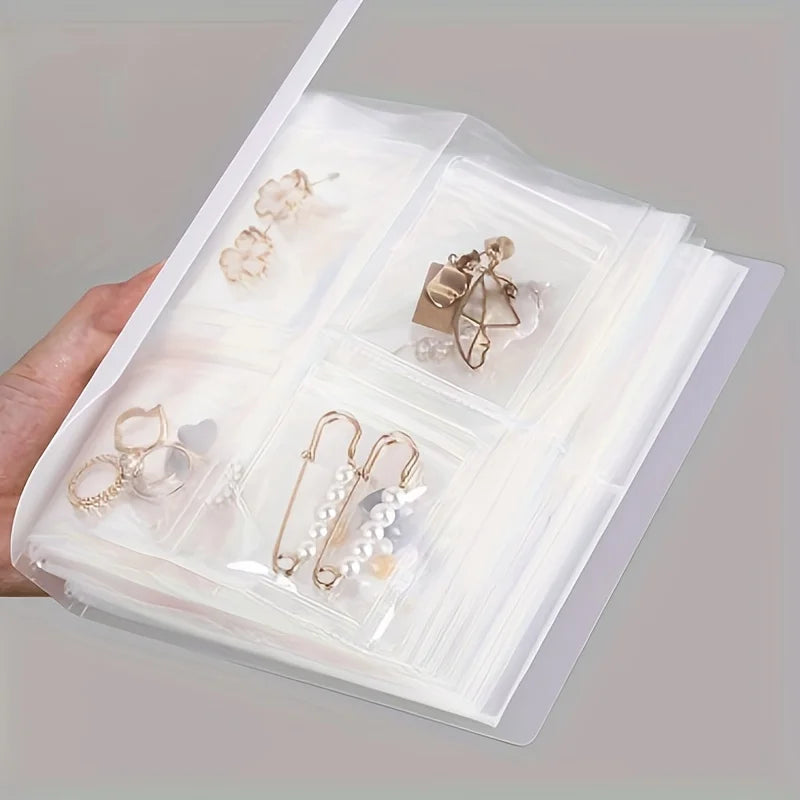 Storage Pouch, Mesh for Jewelry, Bag for Storing Jewelry, Packaging for Jewelry, Multi-Use Storage Book for Necklaces, Bracelets Qme 84 Grids