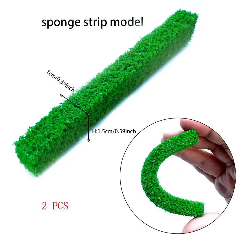 10x1 5x1cm Shrub Strip Grass Diy Sand Table Miniature Model Making Qme A5