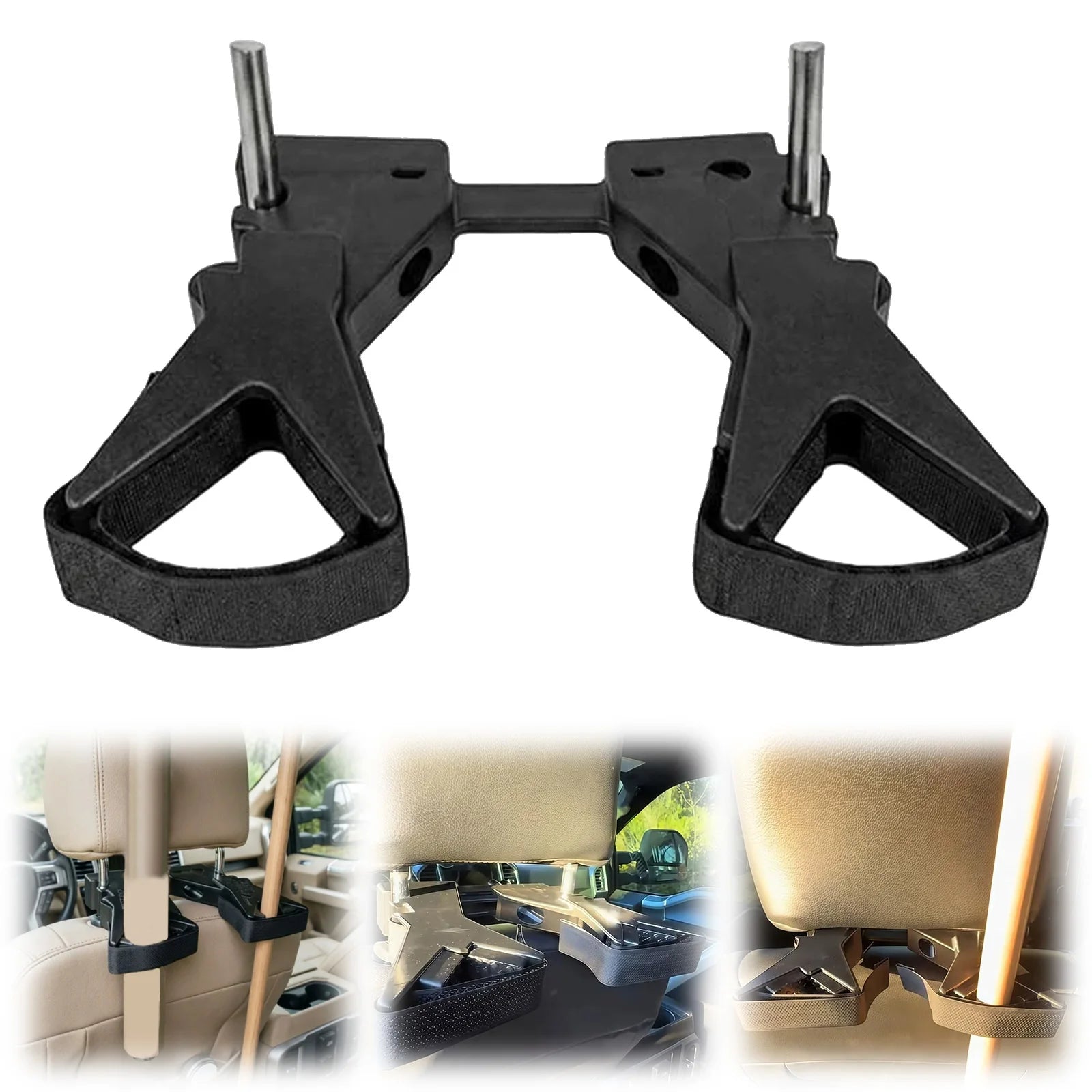 Universal Vehicle Rifle Holder Adjustable Seat Back Gun Organizer Easy To Install for Trucks Cars SUVs Hunting Rifles Shotguns Qme