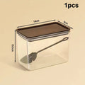 Plastic Sealed Box Storage Jar Storage Containers Special Fruit Powder Box Square Transparent Sealed Jar Coffee Bean Sealed Jar Qme Medium