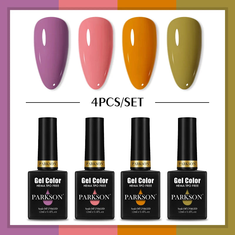 PARKSON Macaroon Series Gel Nail Polish LED UV Summer Solid Semi Qme ZH45