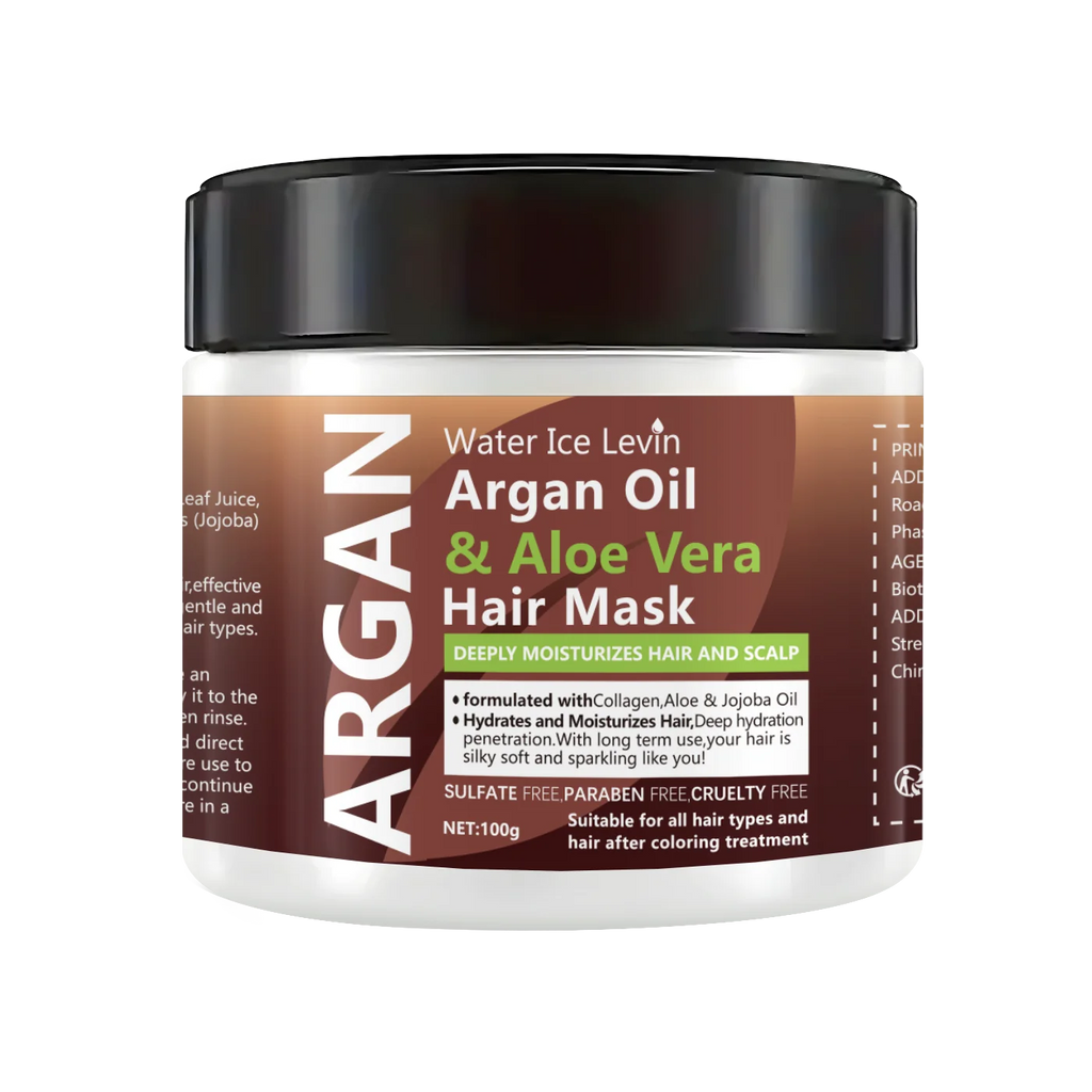 Argan Oil Aloe Vera Hair Mask Dual Oil Control Moisturizer Conditioner Soft Smooth Frizz Damaged Repair Revitalize Hair Care Qme 1pcs