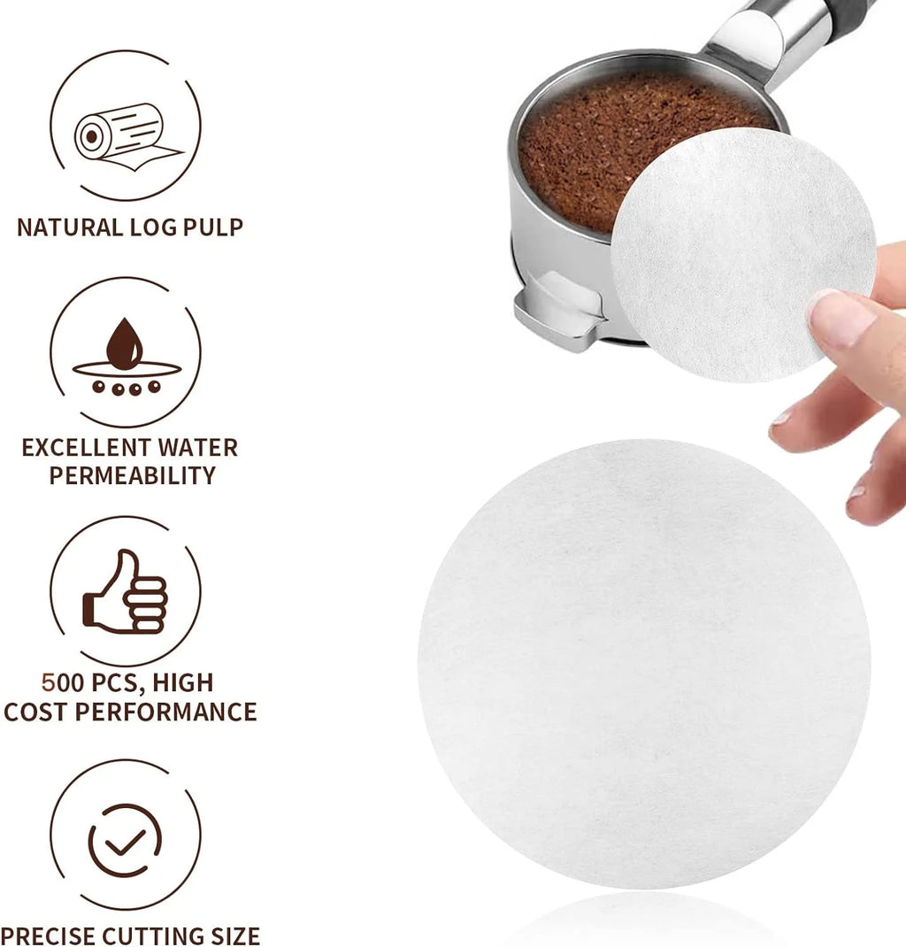Coffee Paper Filter Unbleached Espresso Puck Screen Portafilter Qme