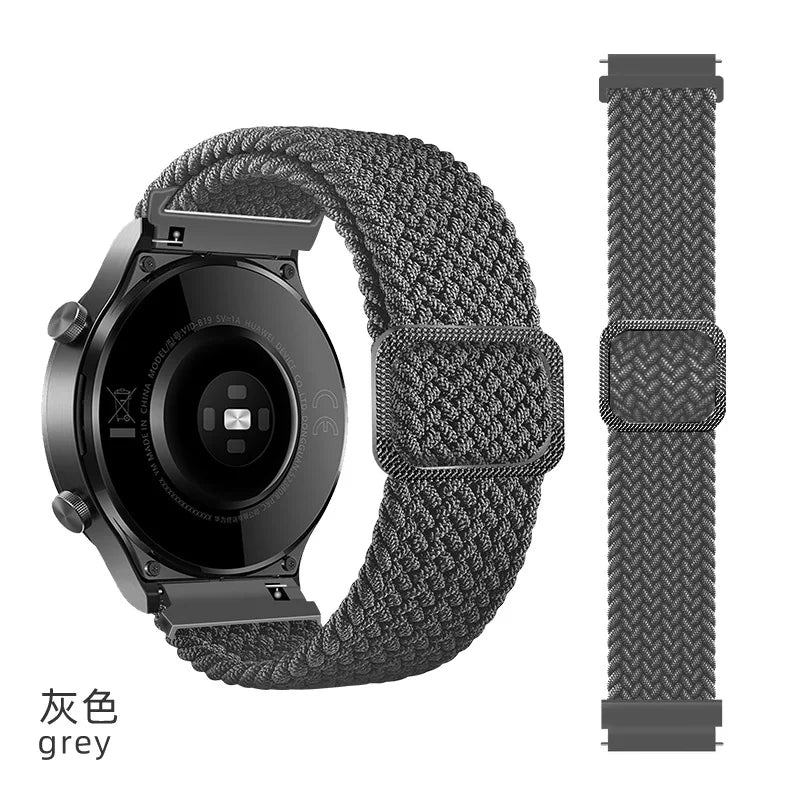 Elastic Braided Nylon Watch Band Adjustable Breathable Strap Anti
