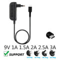 DC Power Supply TYPE-C 9V 1A 1.5A 2A 2.5A 3A OEM EU US UK AU Plug 220V To 110V Audio Adapter 9V 1000mA 1500mA 2000mA 3000mA Qme TYPE-C 9V3A US PLUG
