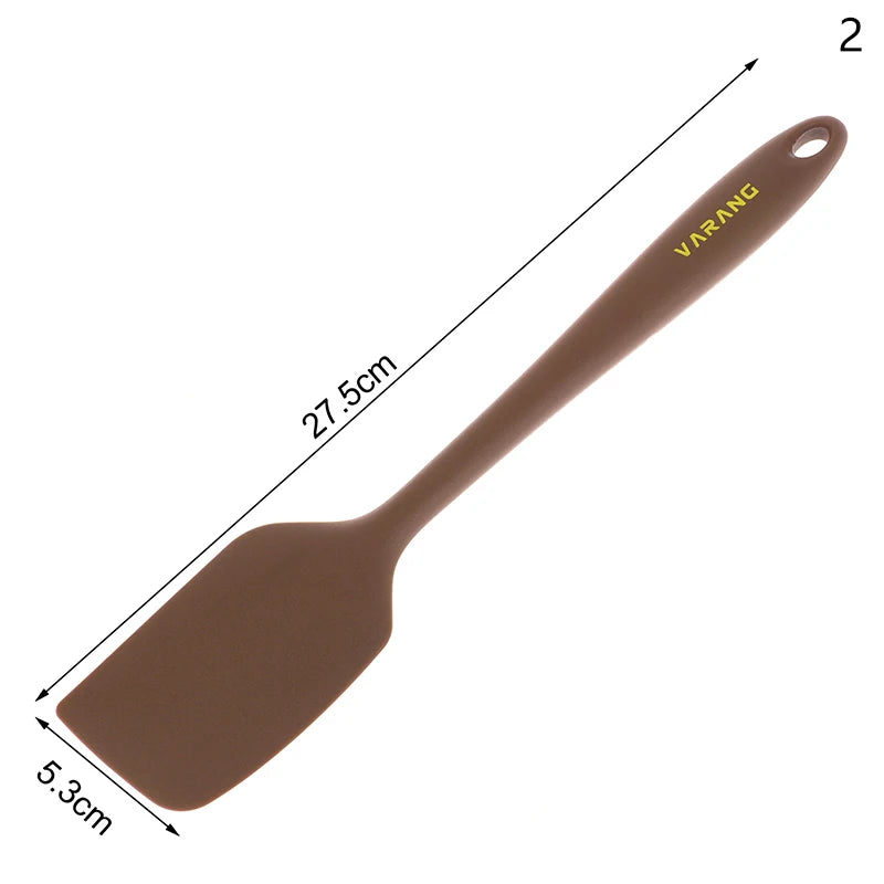 Kitchen Silicone Cream Butter Cake Spatula Scraper Nonstick Mixer DIY Qme 2 Brown