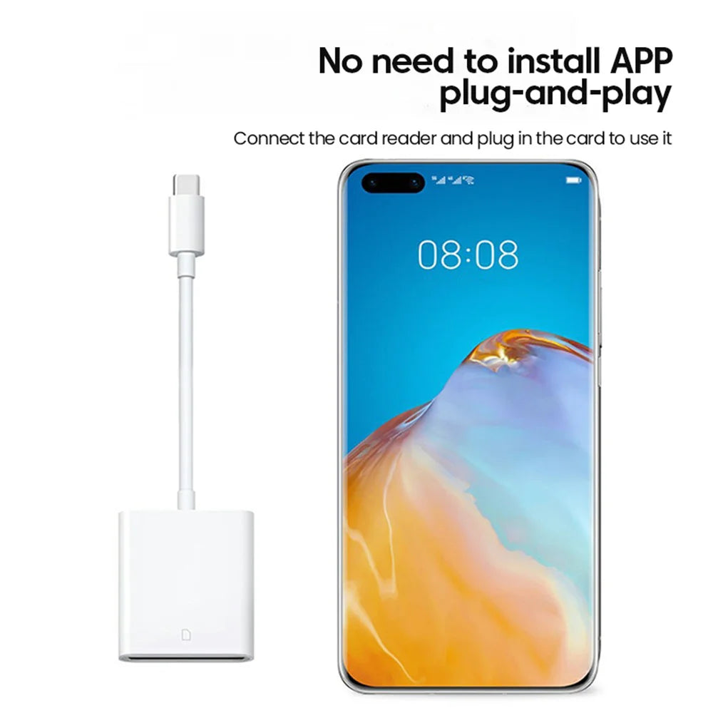 Type C Card Reader 3 in 1 Hubs Multi Port TF CF SD Memory Card Reader USB Hub Converter for Phone Samsung Xiaomi USB C Adapter Qme