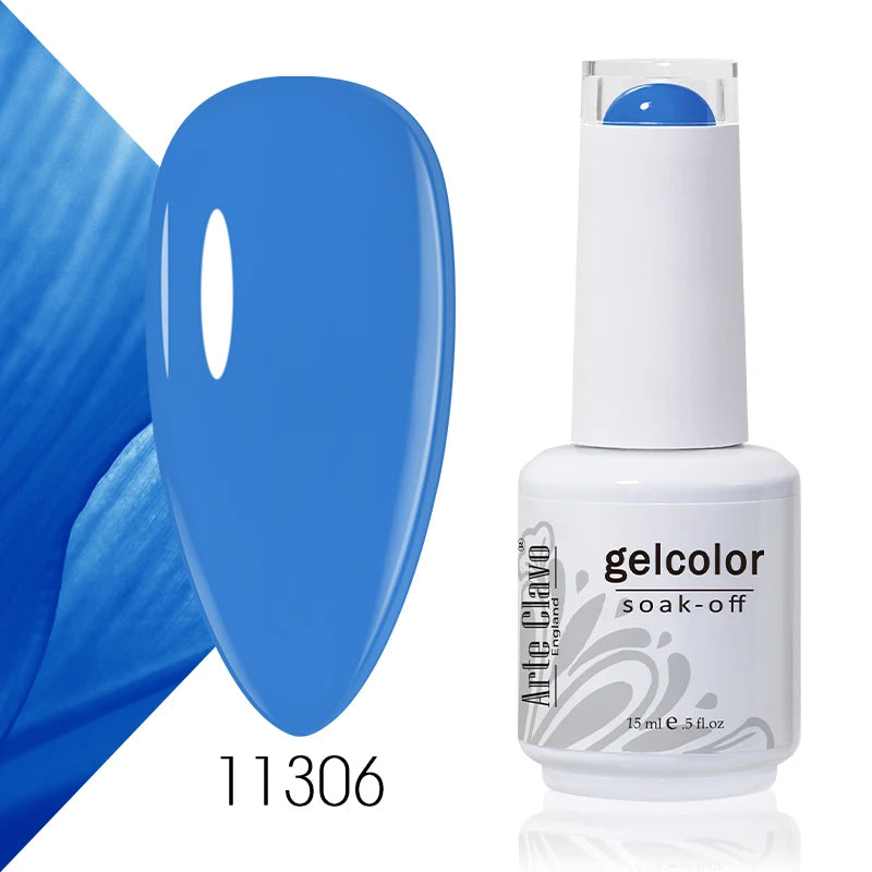Arte Clavo Solid Gel Nail Polish Rainbow Summer Varnish Soak Off