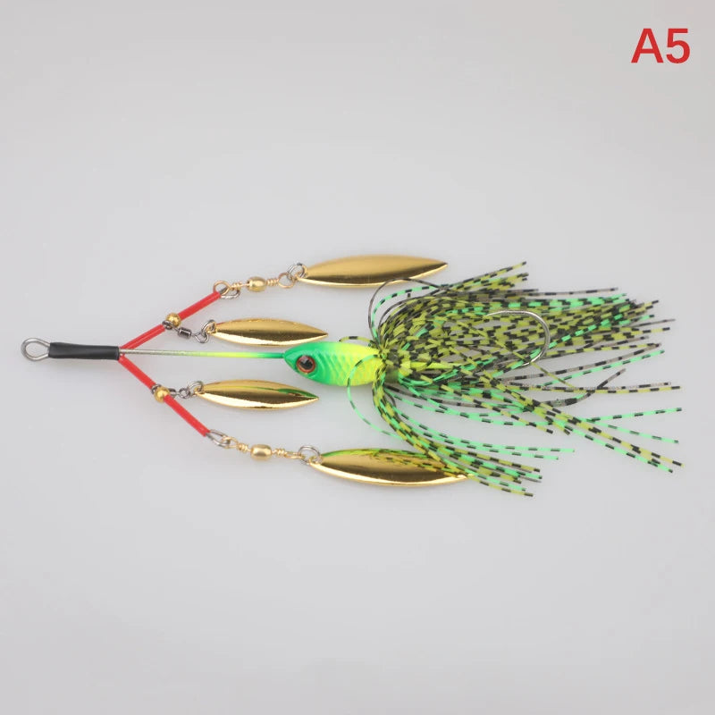Lunker Spinner Baits Hard Fishing Lure Noisy Buzz Rotating Blade Qme A5