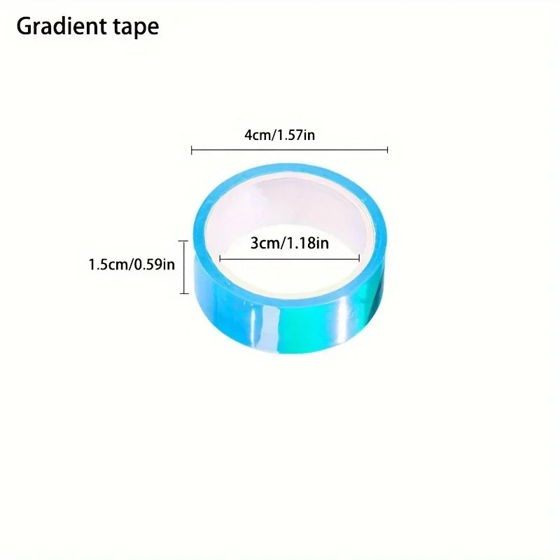 1pc / 196.85 inches laser reflective tape, decorative tape, girl album stationery tape, stationery stickers, photo diary, Qme