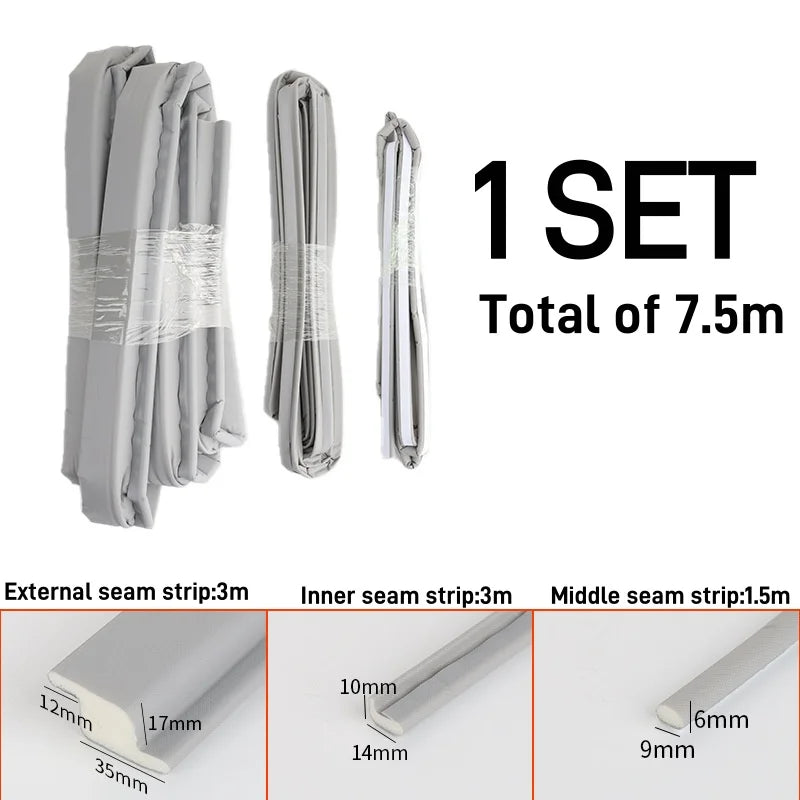 Z-shaped Window Sealing Strip Steel Window Windproof Soundproof Strip Door Sealing Gap Insect Proof Acoustic Foam Filling Strip Qme 1set