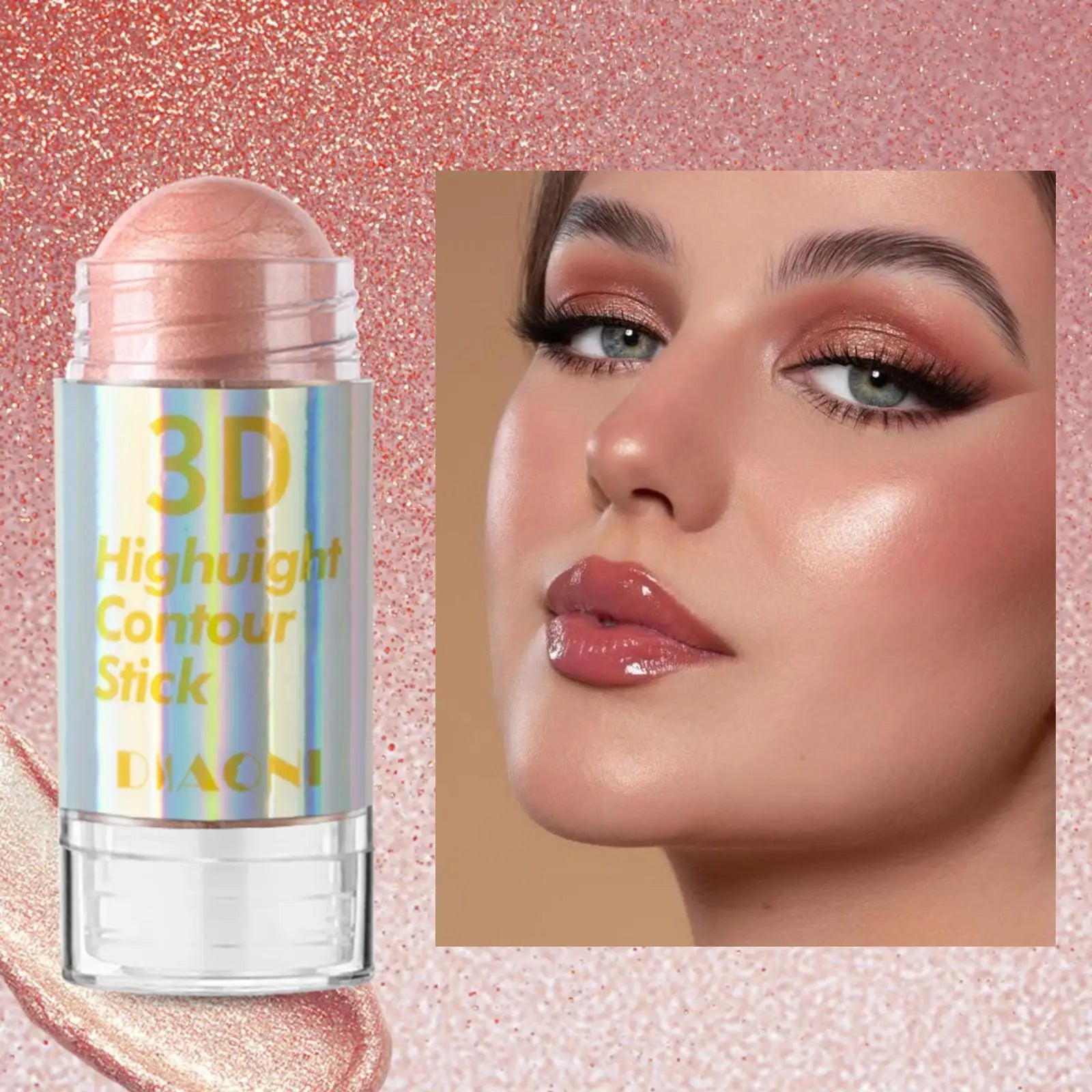 6 Colors 3D Face Brighten Highlighter Bar Cosmetic Contour Bronzer Qme 06