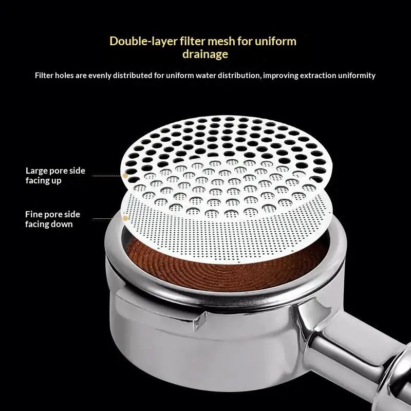 51 53 Reusable Coffee Puck Screen 316 Stainless Steel Double Layer Qme