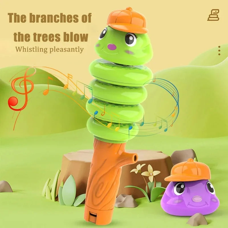 Whistling Snake Toy Twisting Whistle Animal Noise Makers Toddler Decompression Swinging Balance Toy Preschool Educational Toy Qme