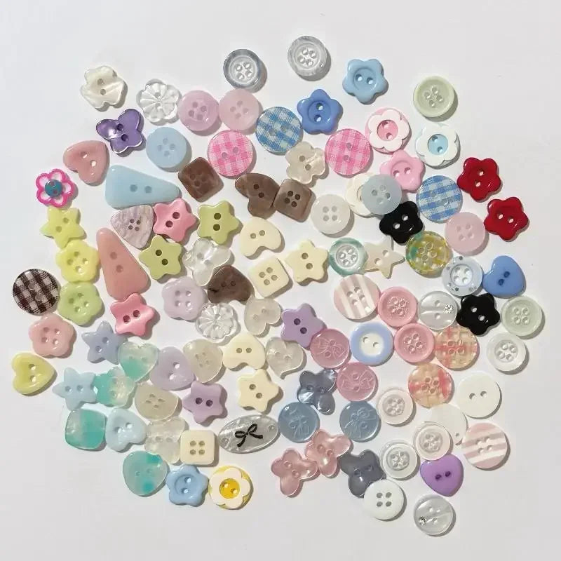 20pcs/set Multicolour Button Crafts DIY Scrapbooking Cute Sewing Button Randomly Apparel Accessories Qme
