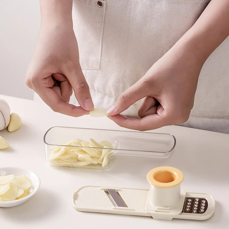 Mini Garlic Grinder Chopper Food Processor Tool Press Spices Cooking Qme